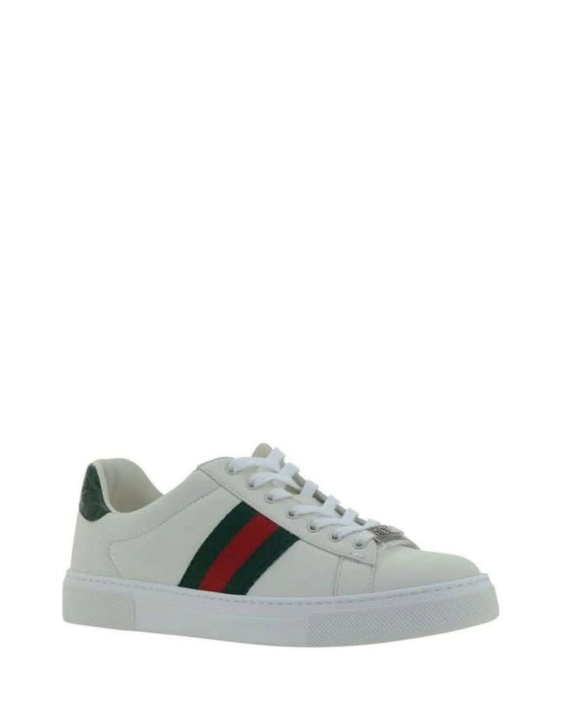Gucci White Leather Calf Bos Taurus Low Top Sneakers Glam Steals