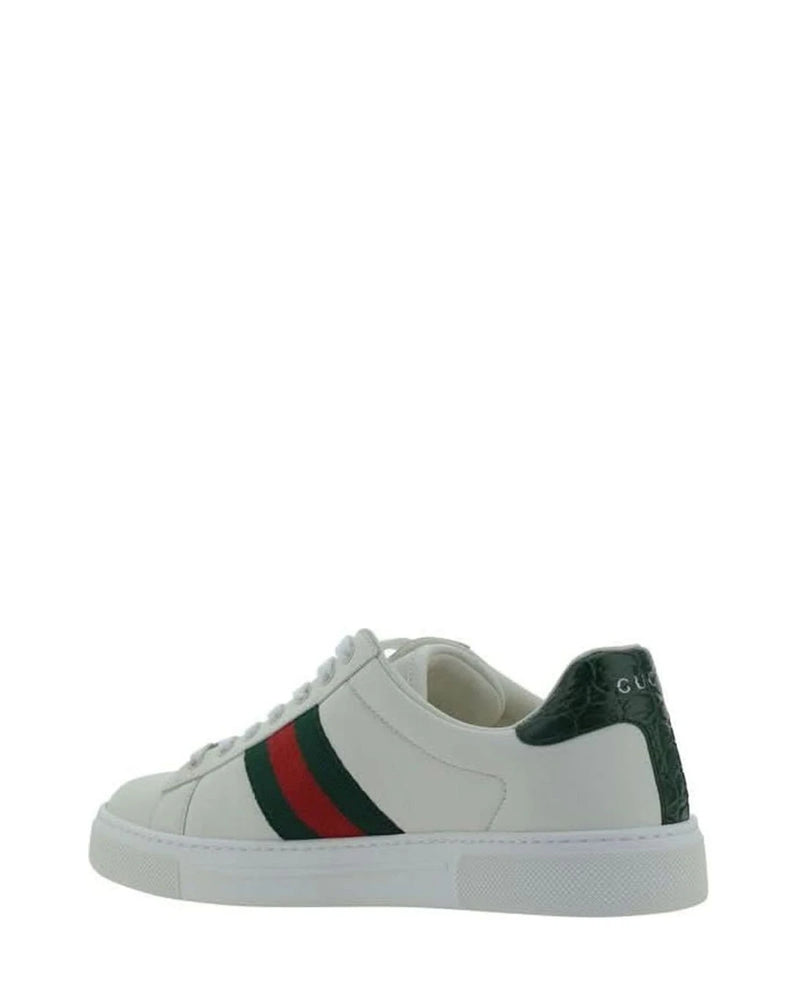 Gucci White Leather Calf Bos Taurus Low Top Sneakers Glam Steals