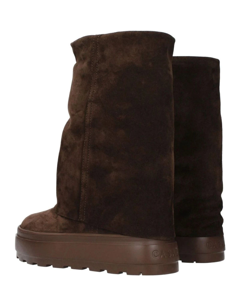 Casadei Brown Leather Ankle Boots 