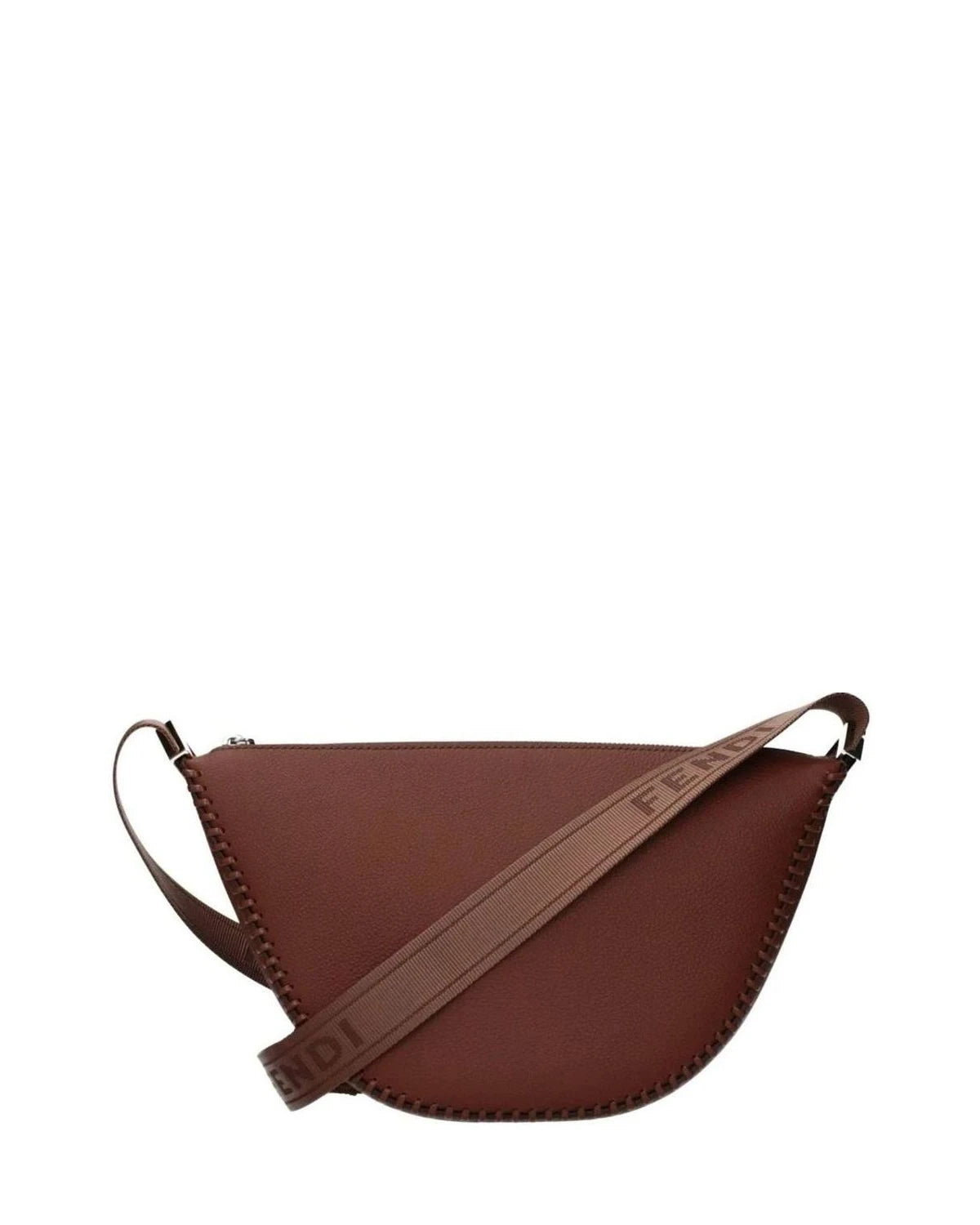 Fendi Brown Leather Crossbody Bag 
