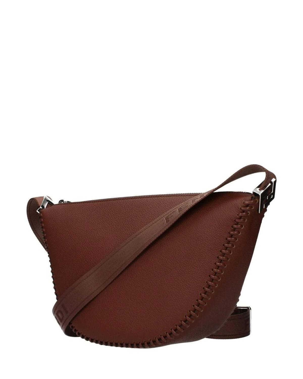 Fendi Brown Leather Crossbody Bag 