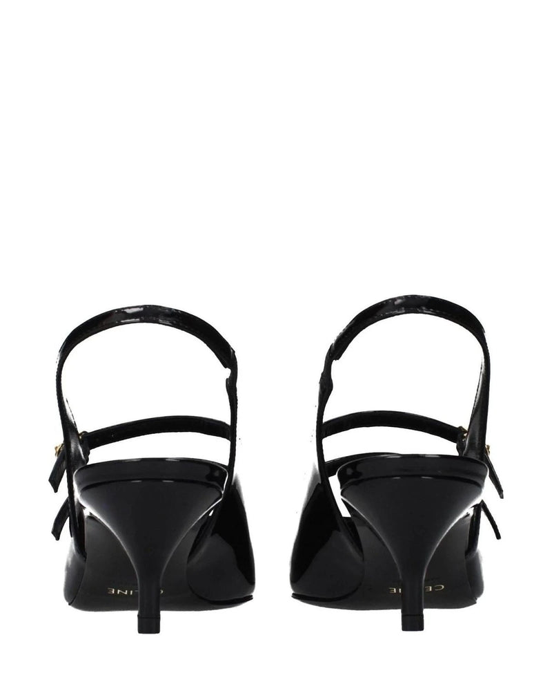 Celine Black Leather Sandals 