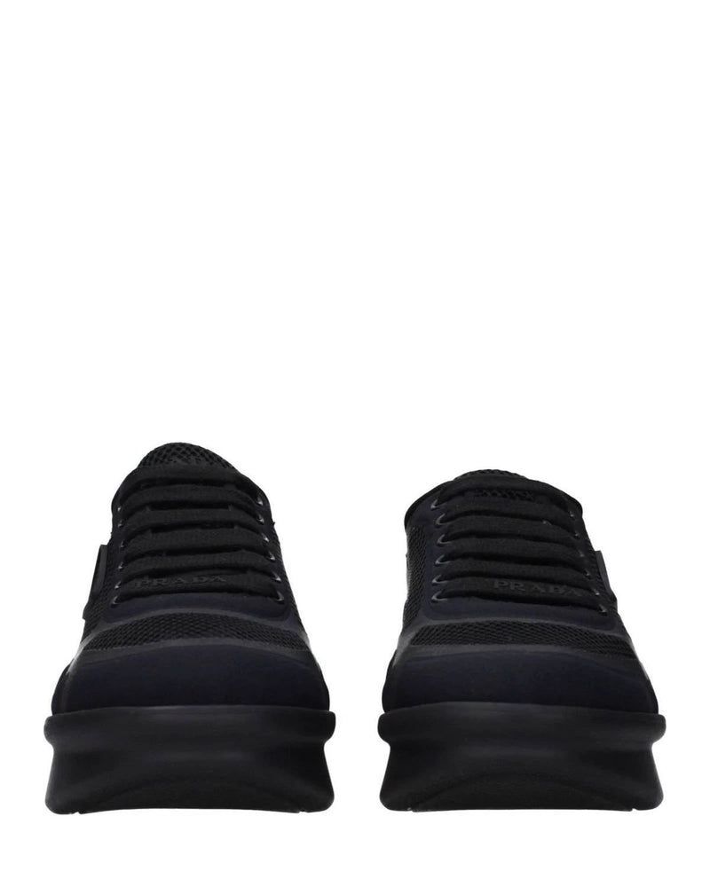 Black Fabric Low Top Sneakers Glam Steals
