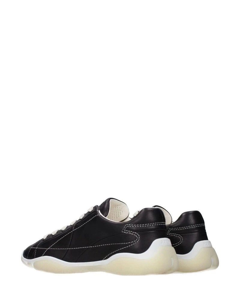 Prada Black Leather Sneakers 