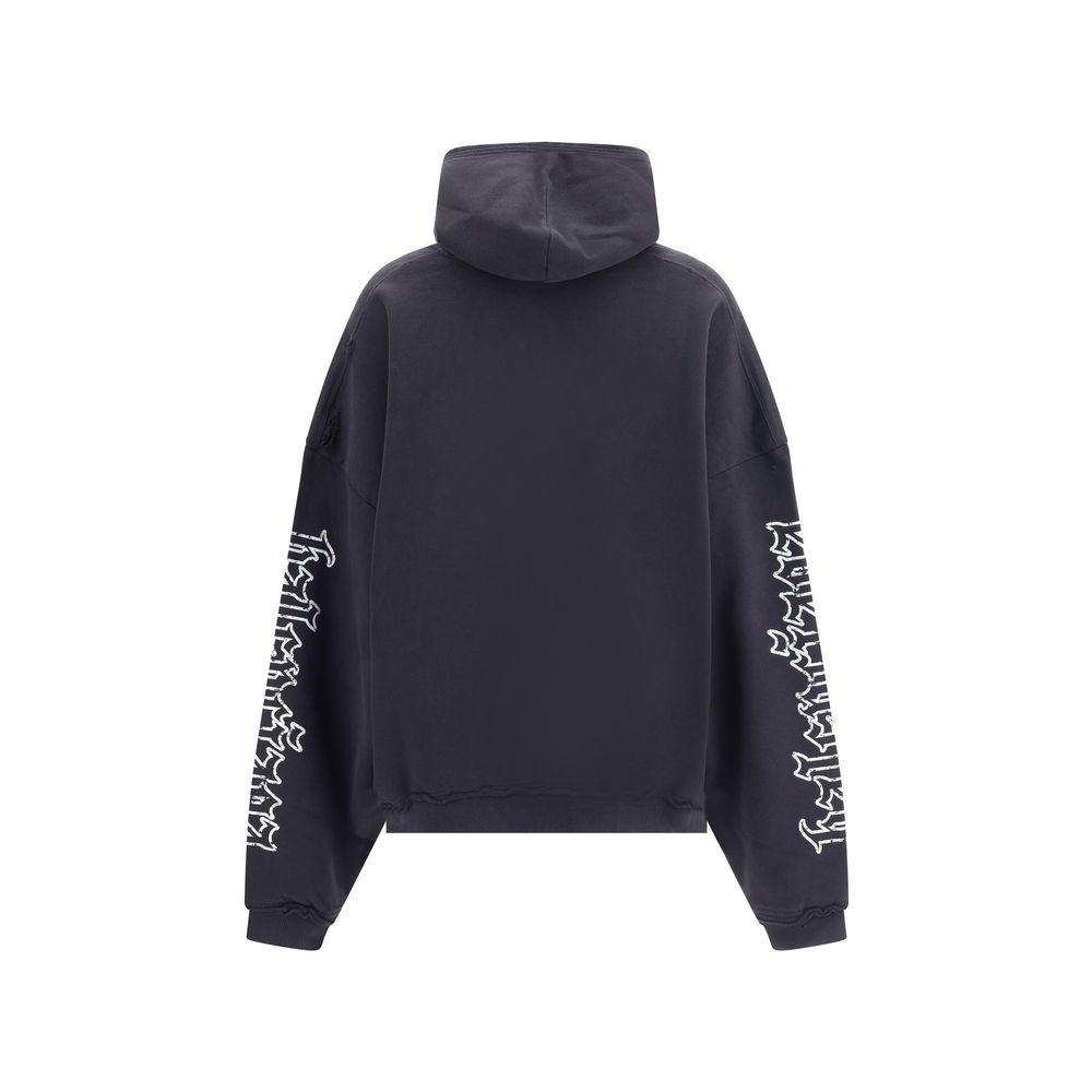 Balenciaga Blackletter Script Motif Hoodie Glam Steals