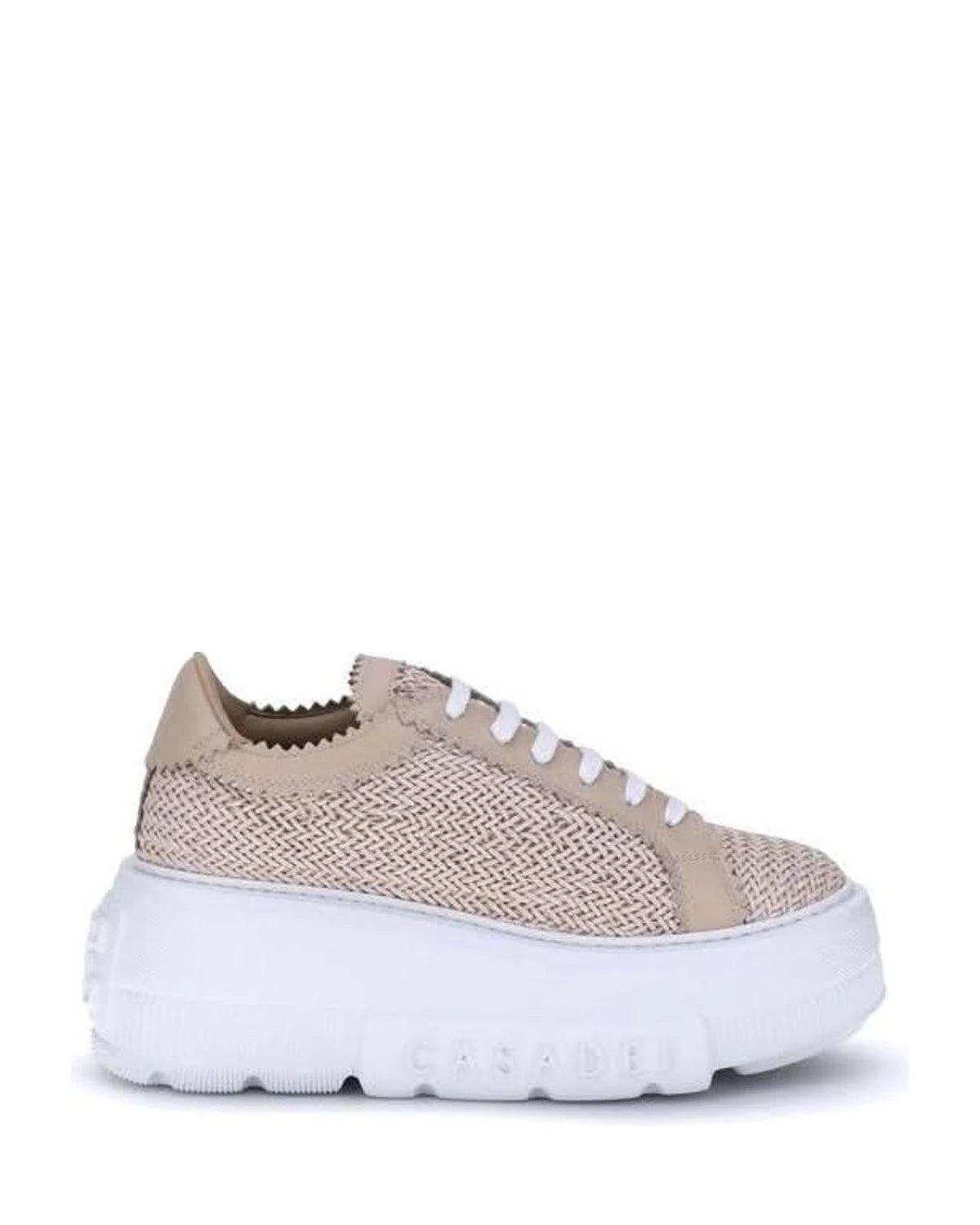 Casadei Beige Other Fibres Chunky Sneakers Glam Steals