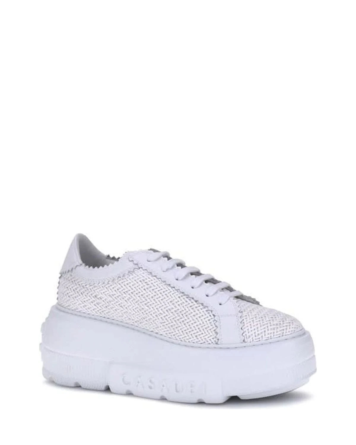 Casadei White Other Fibres Platform Sneakers Glam Steals