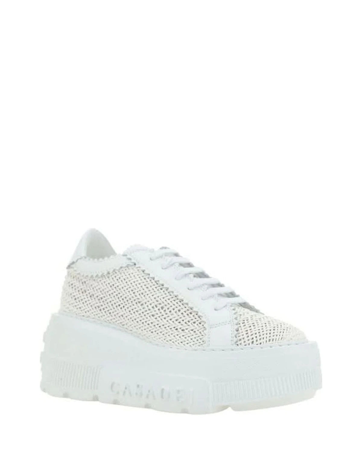 Casadei White Other Fibres Platform Sneakers Glam Steals