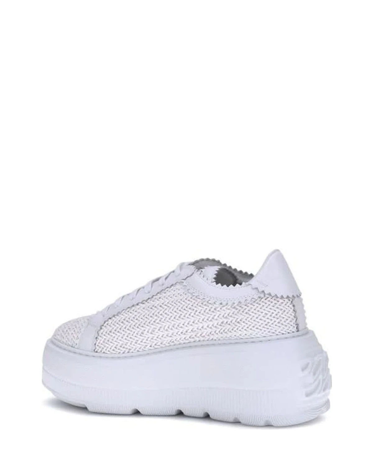 Casadei White Other Fibres Platform Sneakers Glam Steals