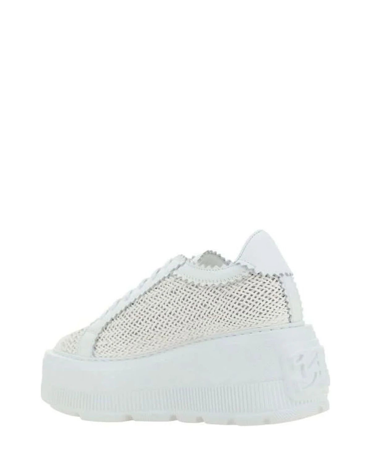 Casadei White Other Fibres Platform Sneakers Glam Steals