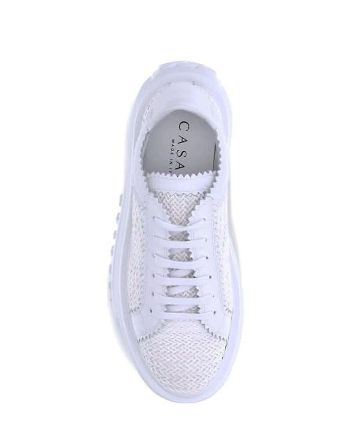 Casadei White Other Fibres Platform Sneakers Glam Steals