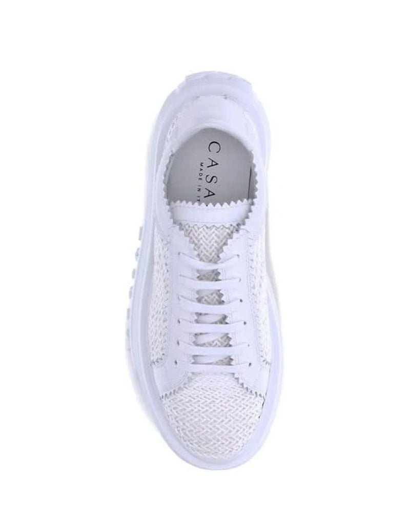 Casadei White Other Fibres Platform Sneakers Glam Steals