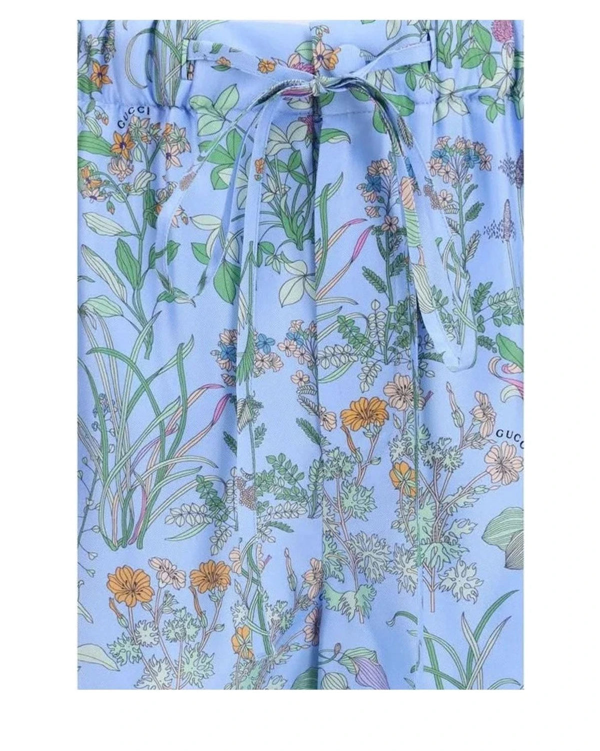 Gucci Short Trouser in blue, Silk — view 3
