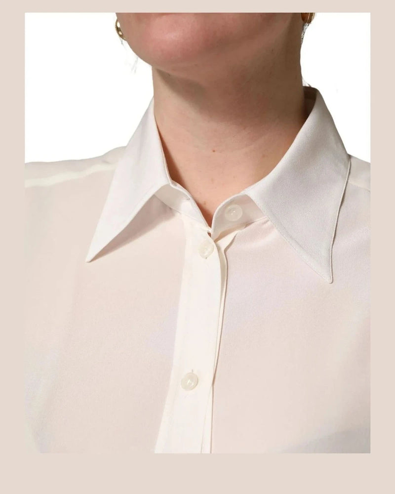 Dolce & Gabbana Dress Shirt in white, Silk — view 5