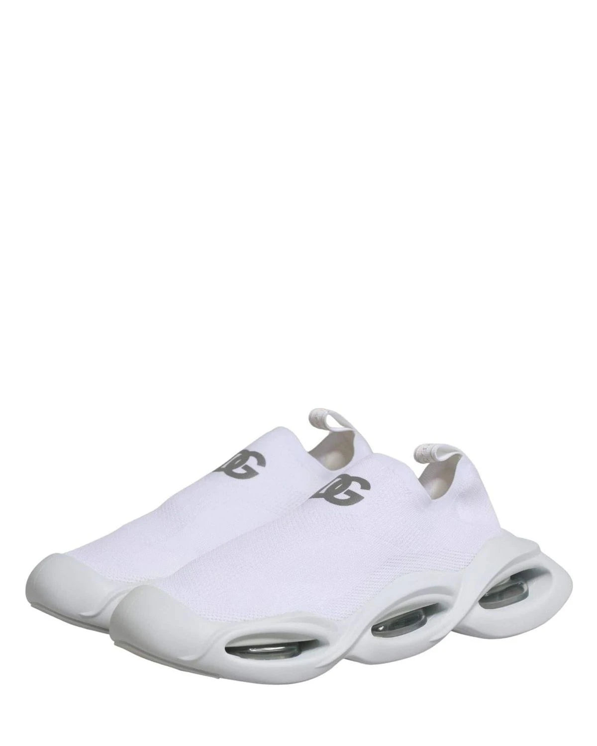 Dolce & Gabbana White Slip On Wave Low Top Sneakers Shoes Glam Steals