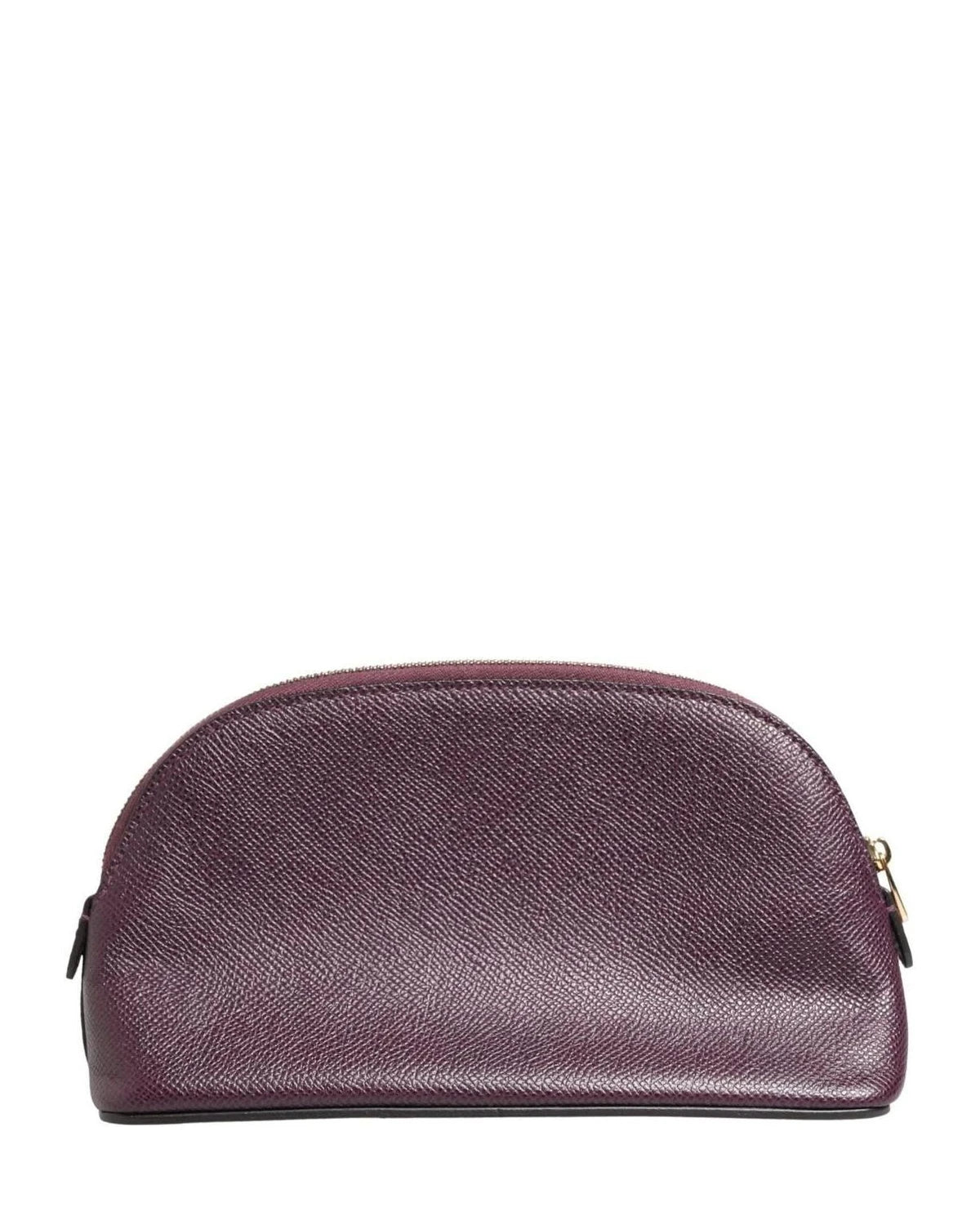 Dolce & Gabbana Purple Leather Dark Dg Logo Zip Around Hand Purse Wallet Glam Steals