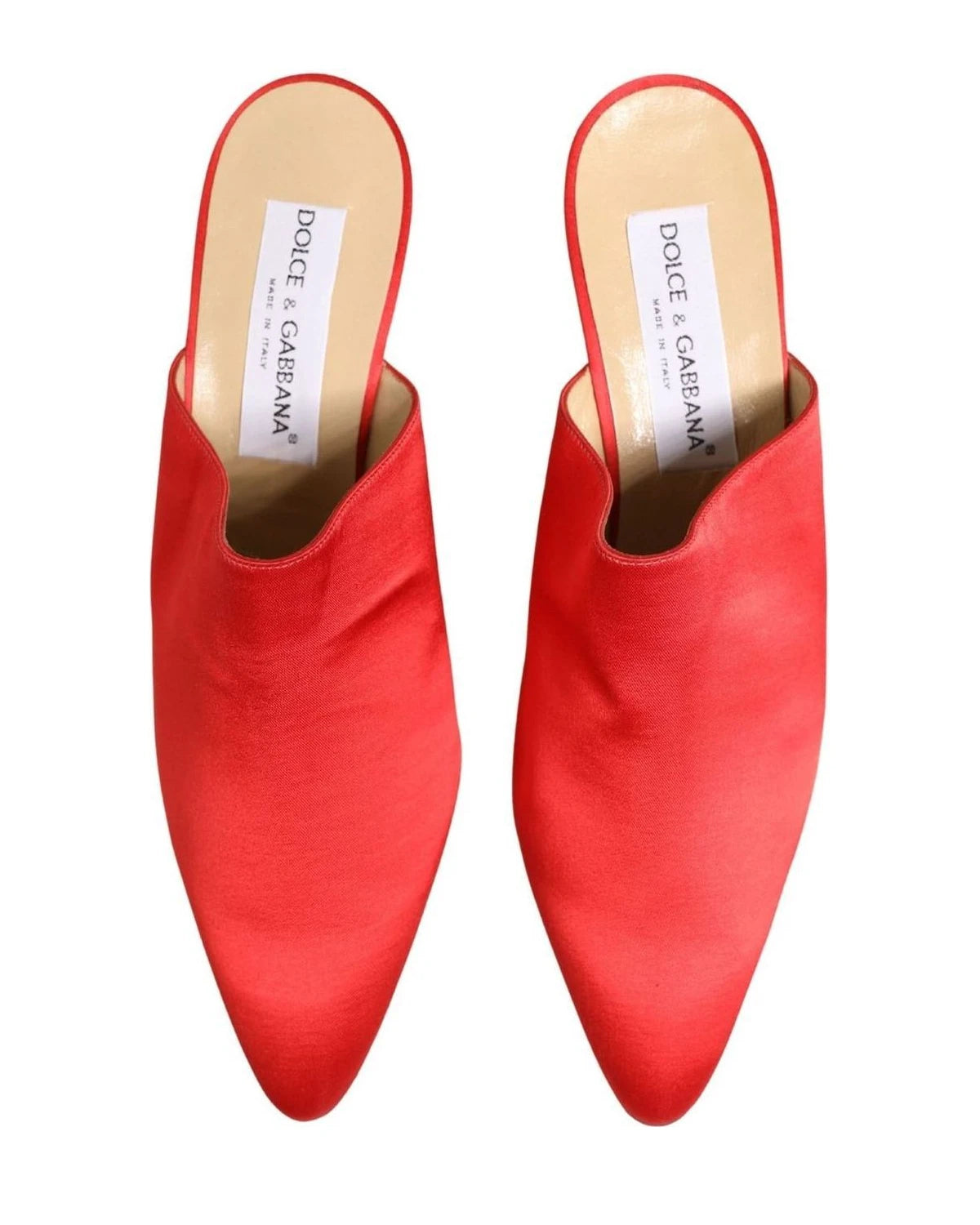 Dolce & Gabbana Red Suede Heel Mule Shoes Glam Steals