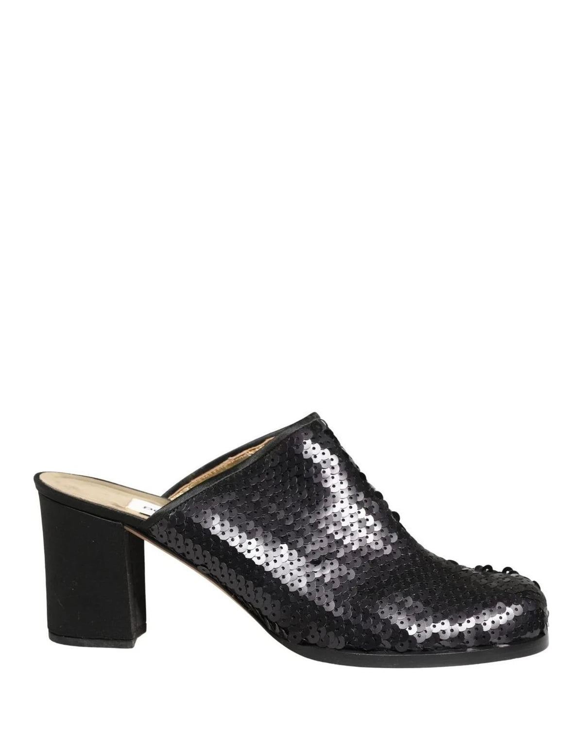 Dolce & Gabbana Black Sequined Mules Shoes Glam Steals