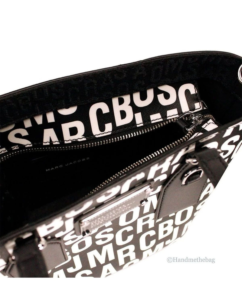 Marc Jacobs Black Leather Small Tote Crossbody Bag Glam Steals