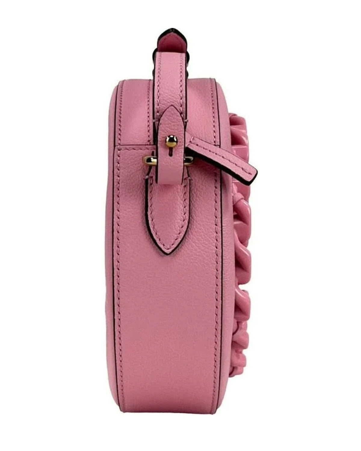 Versace Leather Round Disco Camera Case Crossbody Bag Glam Steals