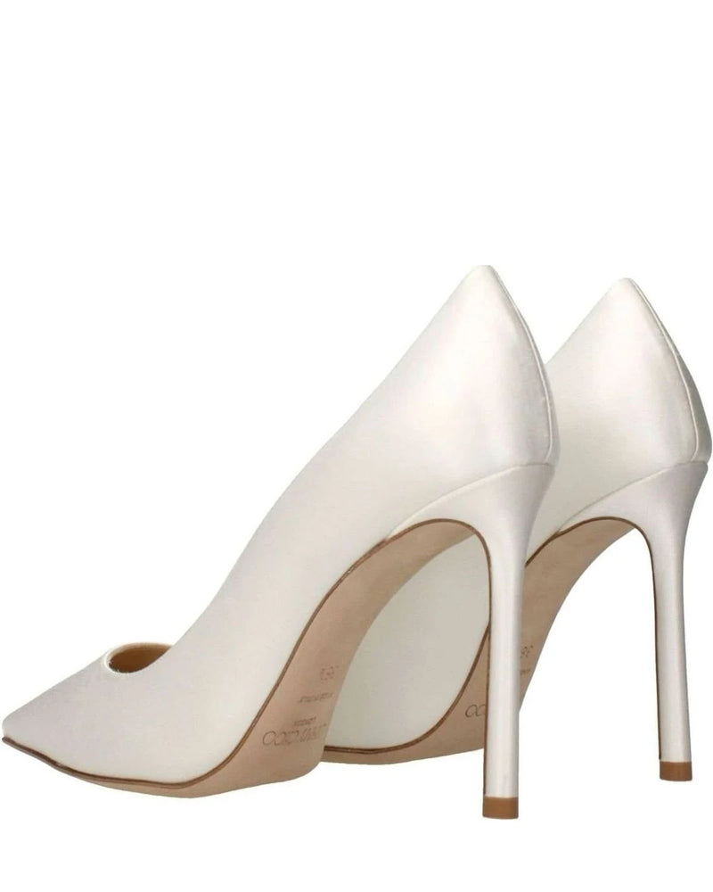Jimmy Choo Beige Satin Platform Pumps Glam Steals
