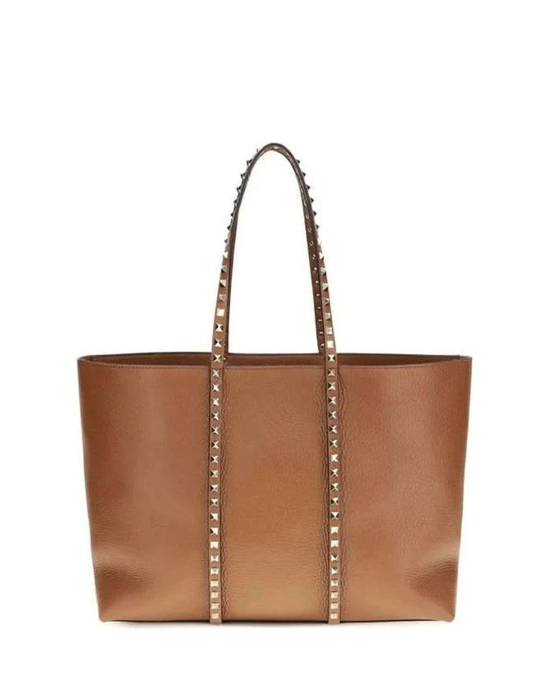 Valentino Garavani Brown Calf Leather Bos Taurus Shoulder Bag 