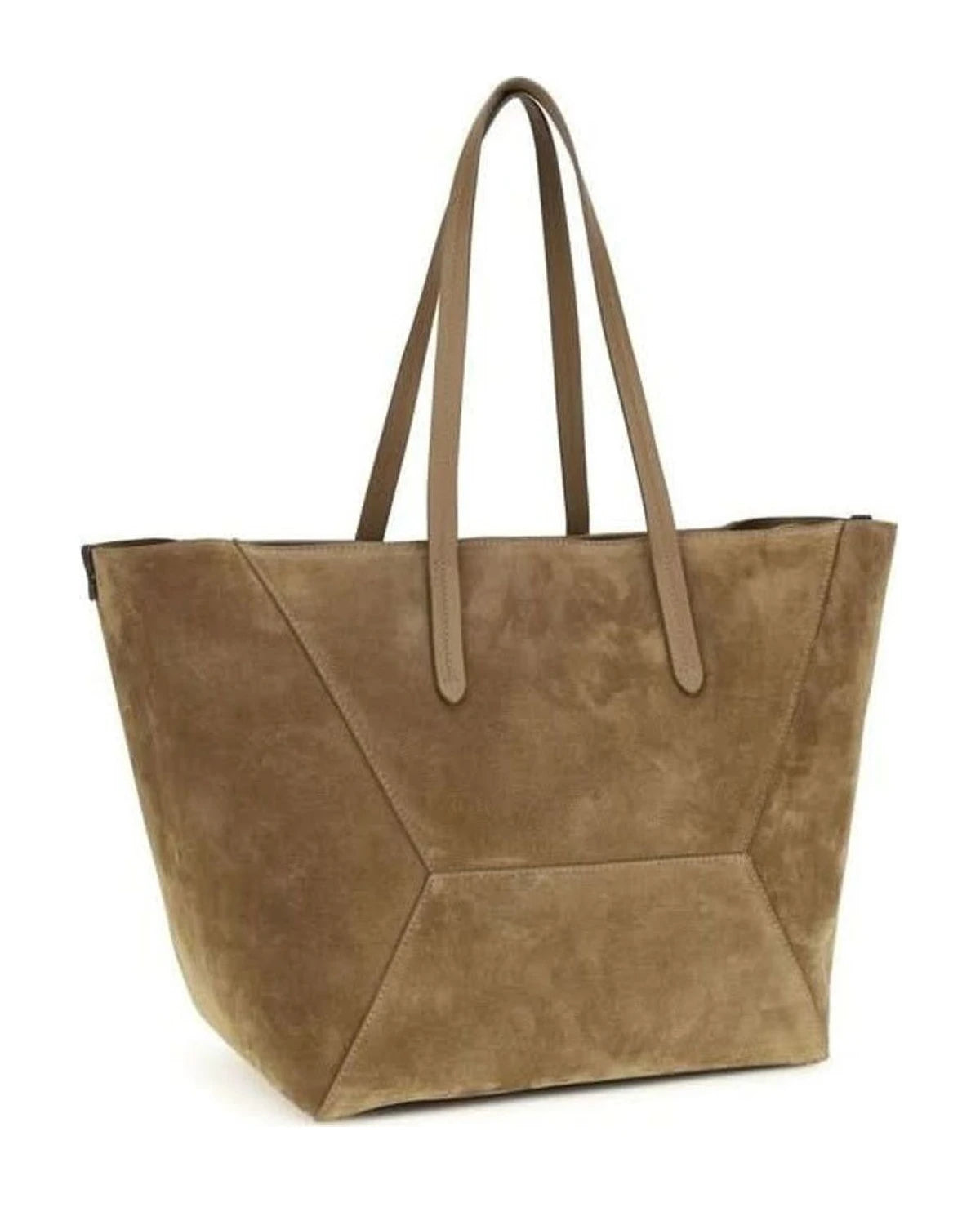 Brunello Cucinelli Beige Calf Leather Bos Taurus Shoulder Bag 