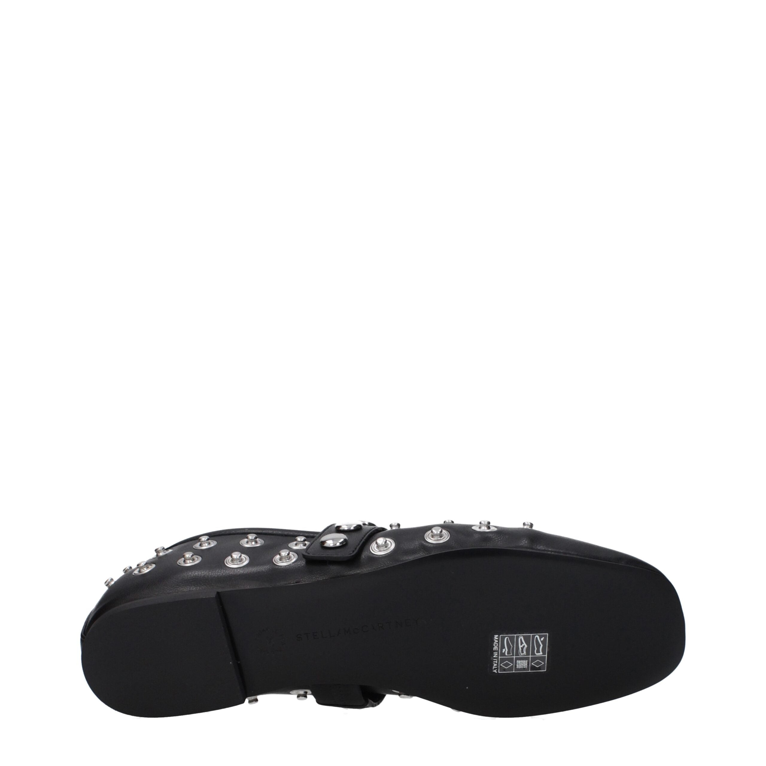 Stella Mccartney Black Leather Ballet Flats