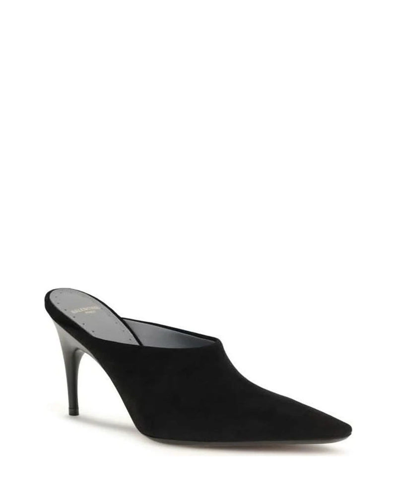 Balenciaga Black Suede Leather High Heel Pumps Glam Steals
