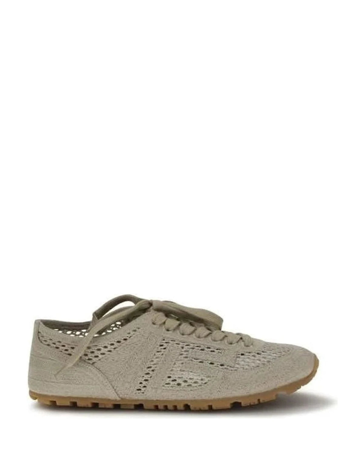 Balmain Beige Cotton Athletic Sneakers Glam Steals