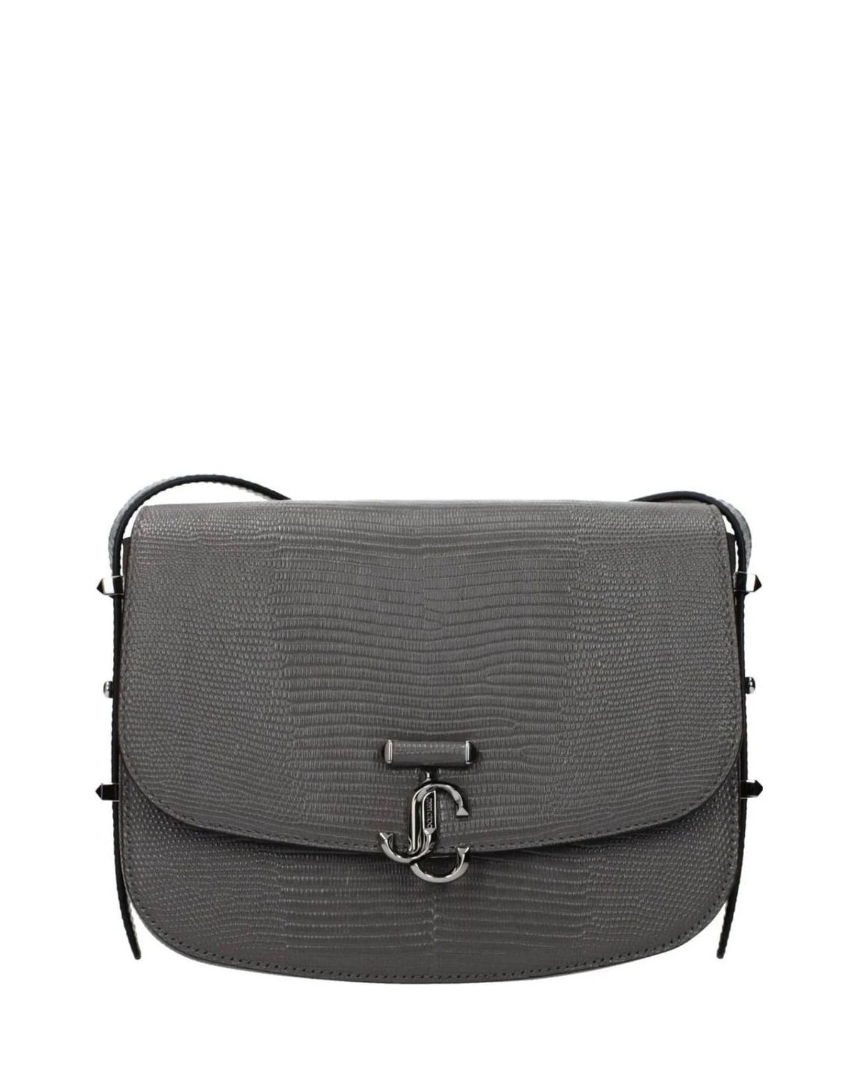 Jimmy Choo Gray Leather Crossbody Bag Glam Steals