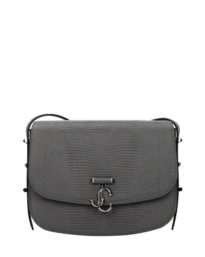 Jimmy Choo Gray Leather Crossbody Bag Glam Steals