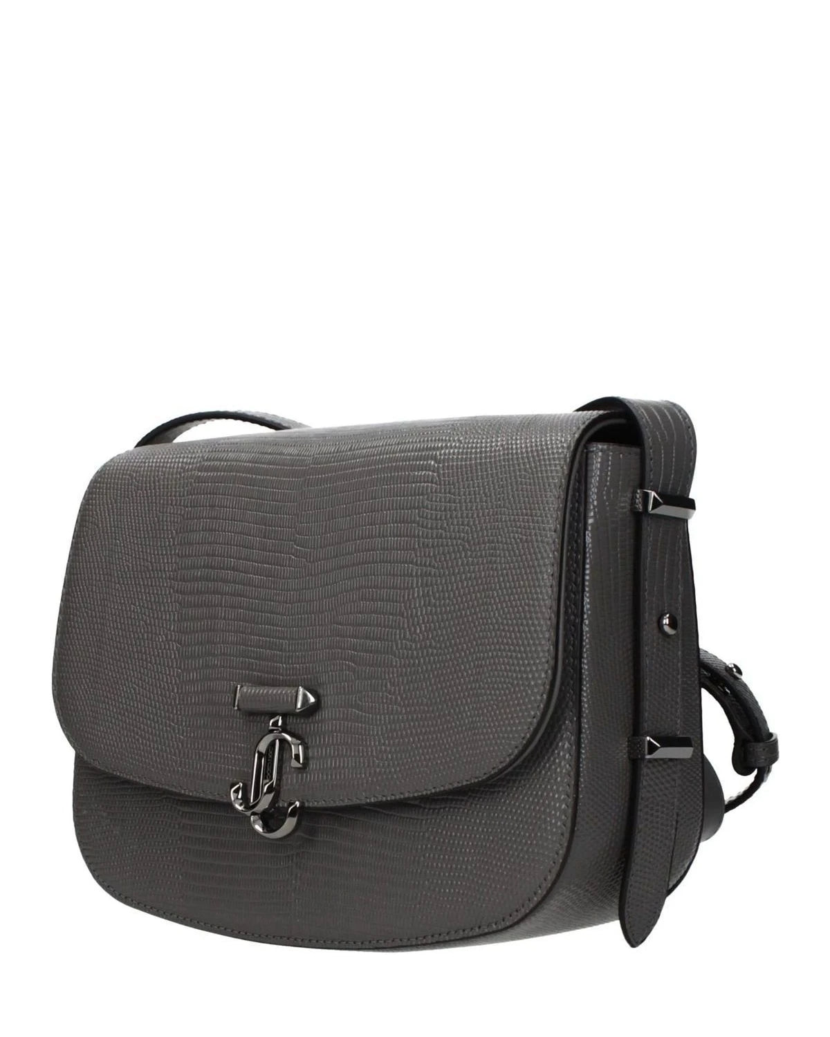 Jimmy Choo Gray Leather Crossbody Bag Glam Steals