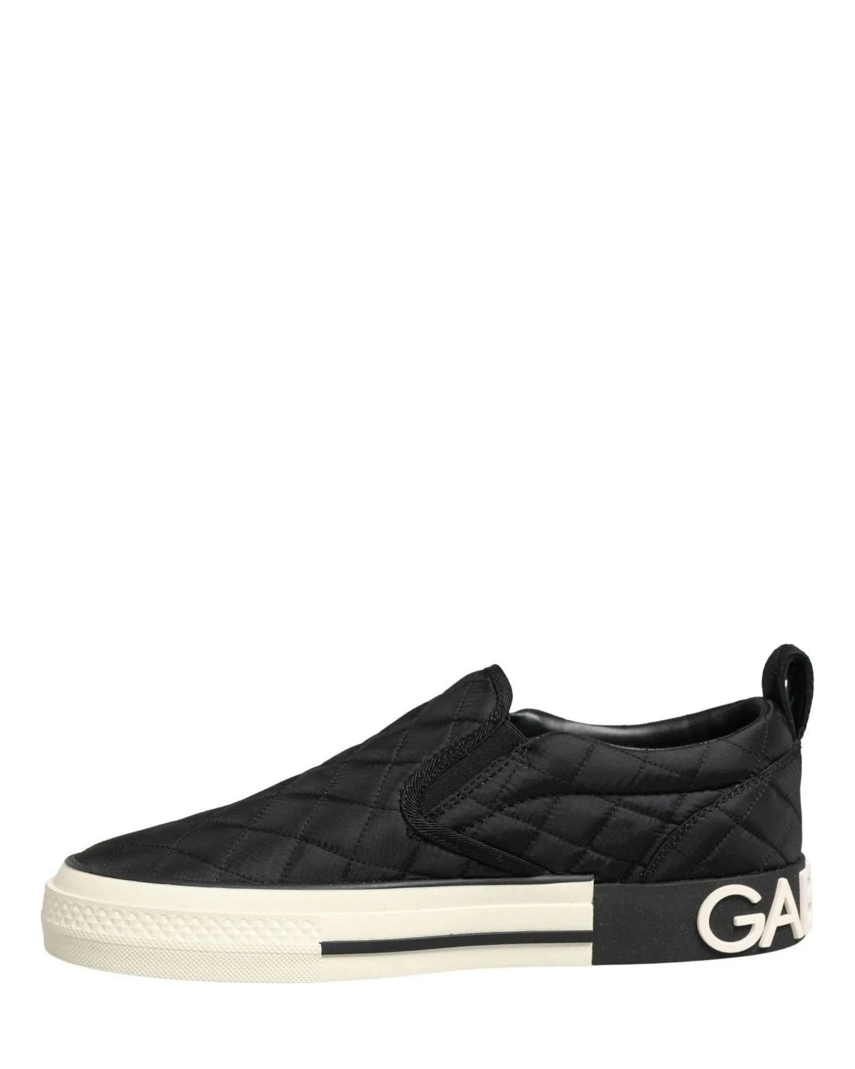 Dolce & Gabbana Black Quilted Slip On Low Top Sneakers Shoes Glam Steals