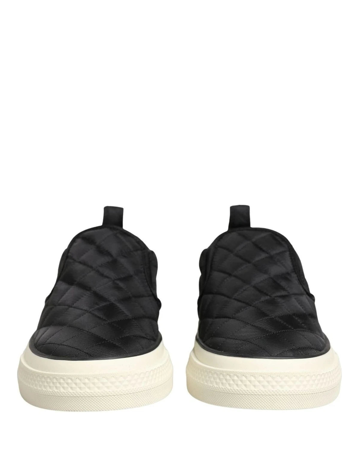Dolce & Gabbana Black Quilted Slip On Low Top Sneakers Shoes Glam Steals