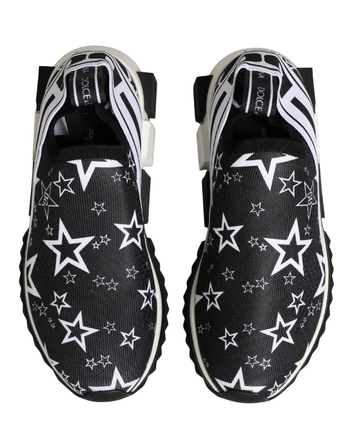 Dolce & Gabbana Black Stars Logo Sorrento Sneakers Shoes Glam Steals