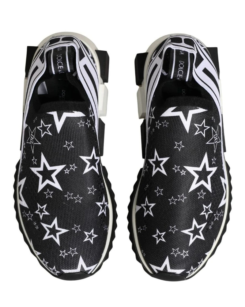 Dolce & Gabbana Black Stars Logo Sorrento Sneakers Shoes Glam Steals