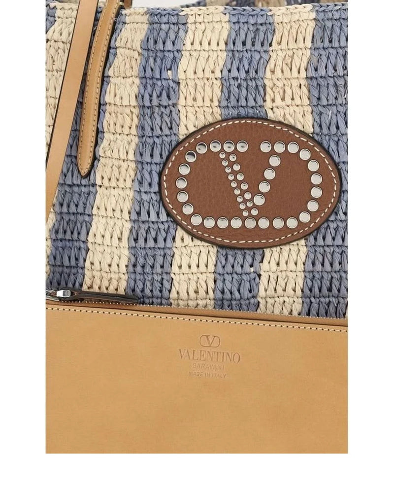 Valentino Garavani Multicolor Raffia Bucket Bag Glam Steals