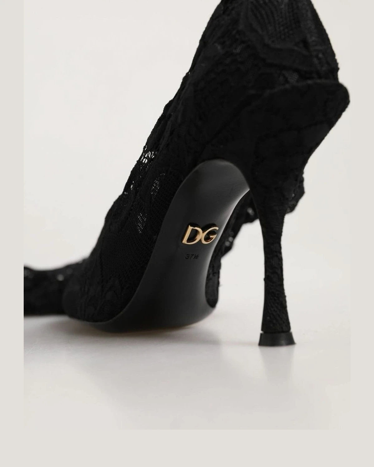 Dolce & Gabbana Black Lace Taormina Socks Boots Glam Steals