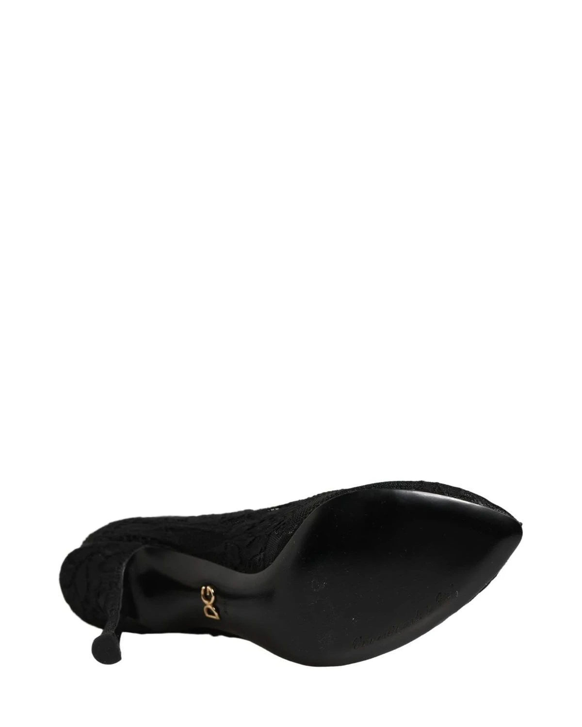 Dolce & Gabbana Black Lace Taormina Socks Boots Glam Steals