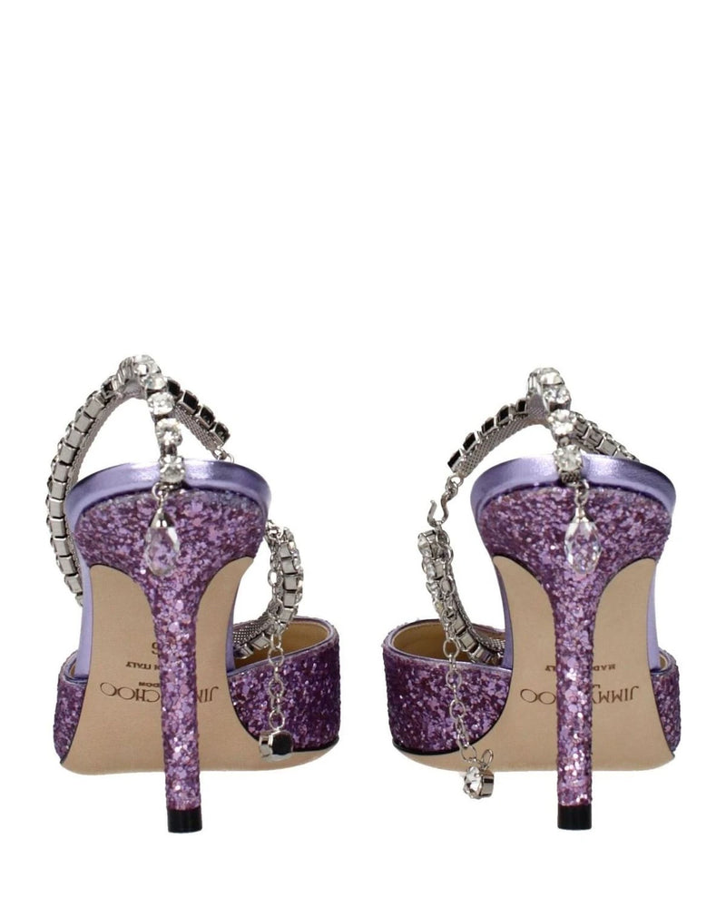 Jimmy Choo Purple Plastic Stiletto Heel Glam Steals