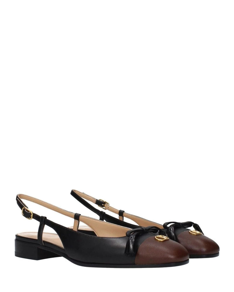 Valentino Garavani Black Leather Ballet Flats Glam Steals