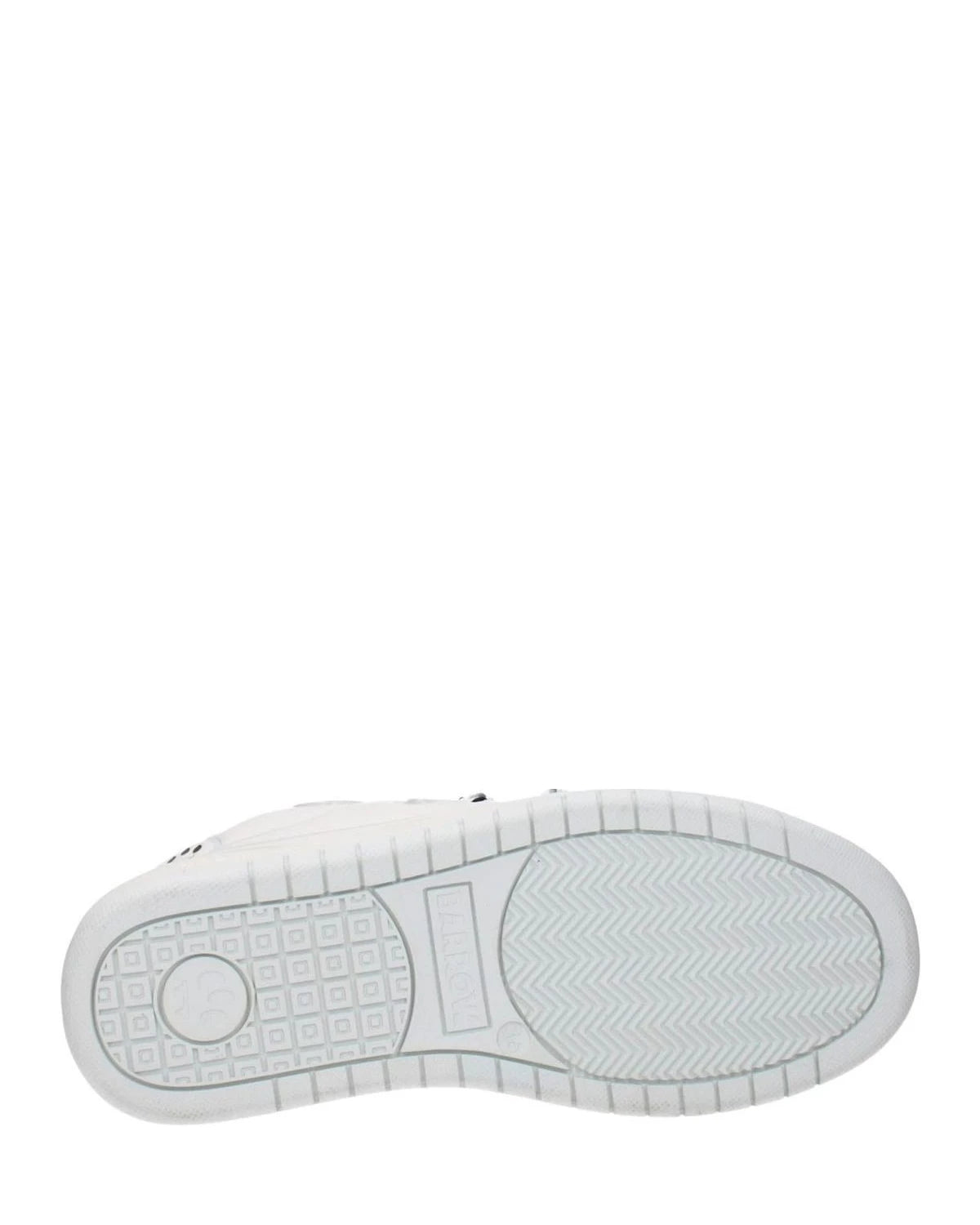 Barrow White Leather Low Top Sneakers Glam Steals