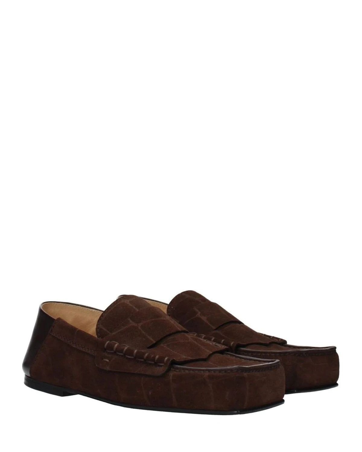 Jacquemus Brown Leather Slip On Loafers Glam Steals