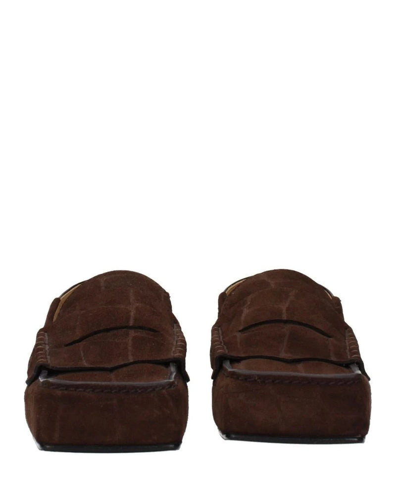Jacquemus Brown Leather Slip On Loafers Glam Steals
