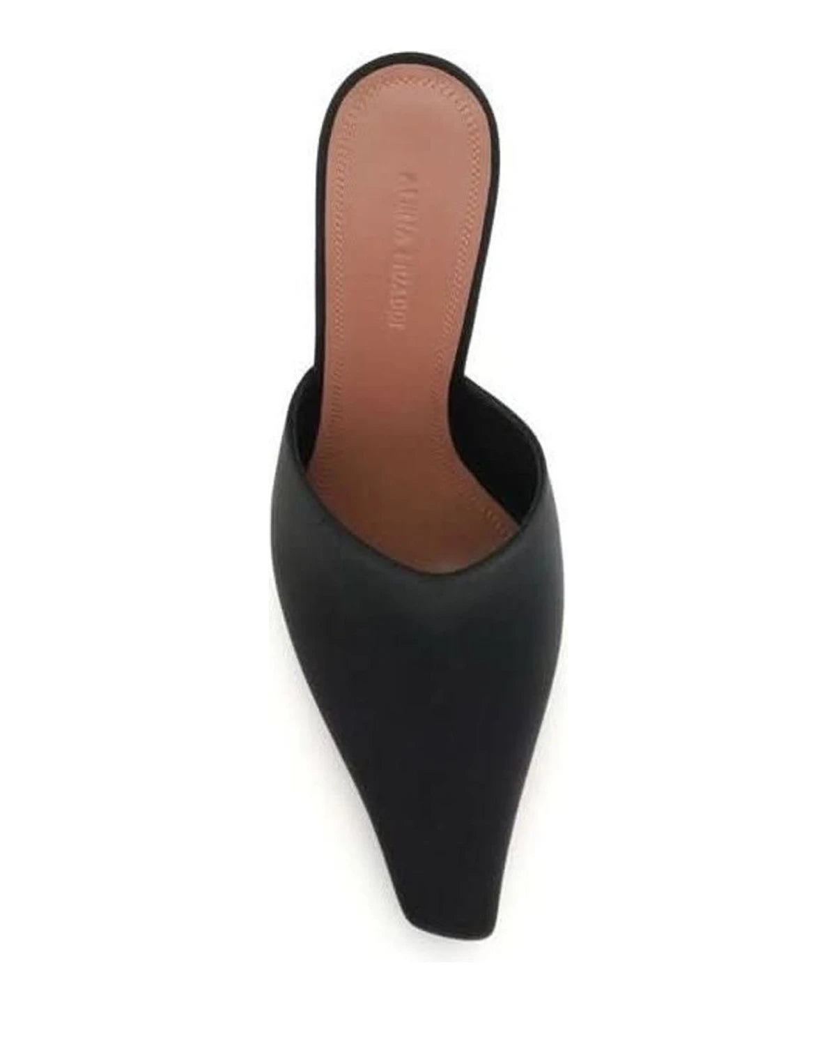 Amina Muaddi Black Silk Sandals 
