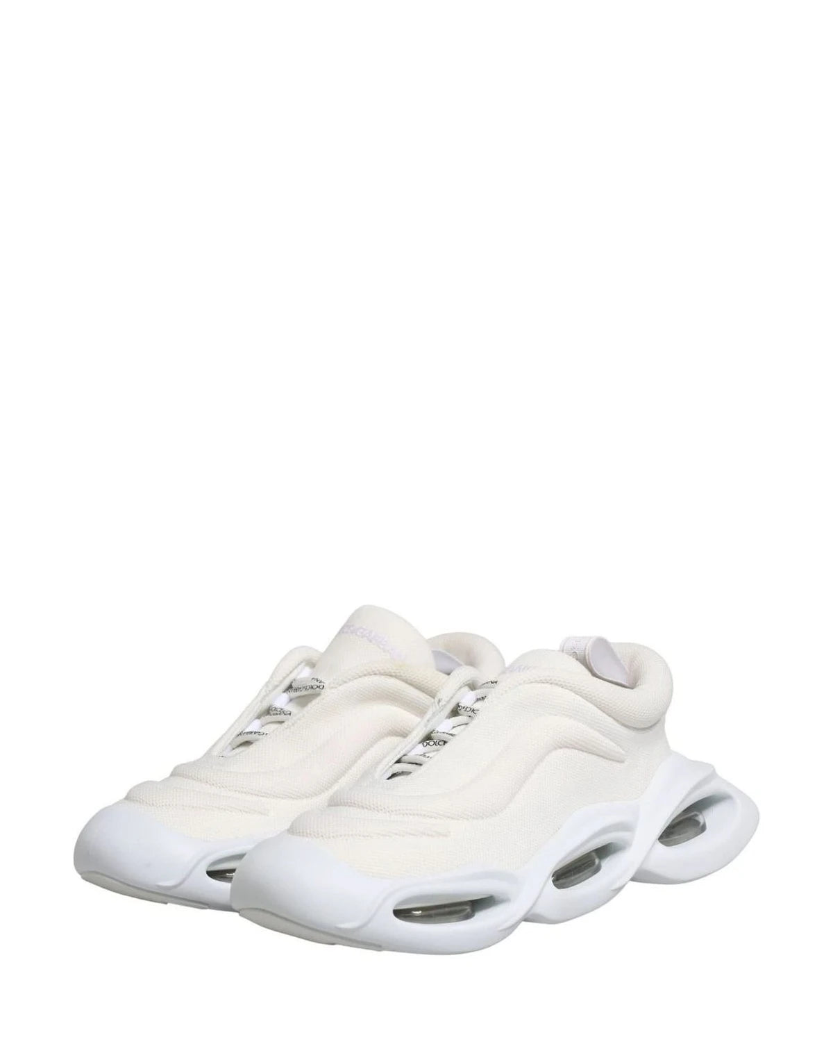 Dolce & Gabbana White Slip On Wave Low Top Sneakers Glam Steals