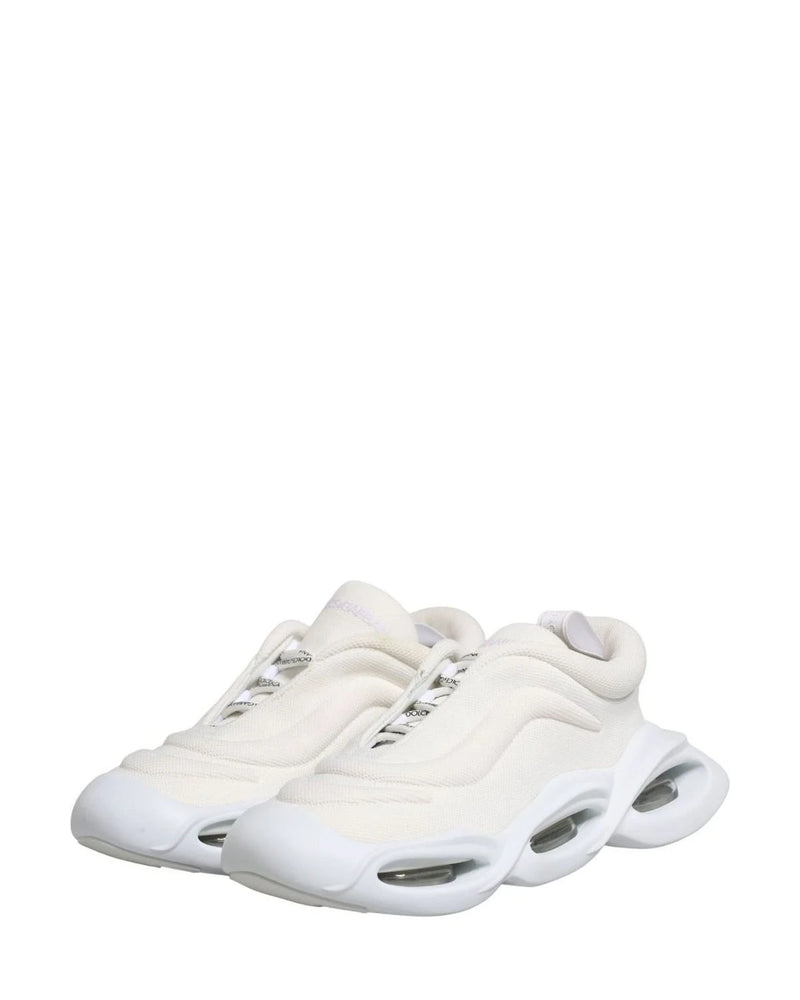 Dolce & Gabbana White Slip On Wave Low Top Sneakers Glam Steals