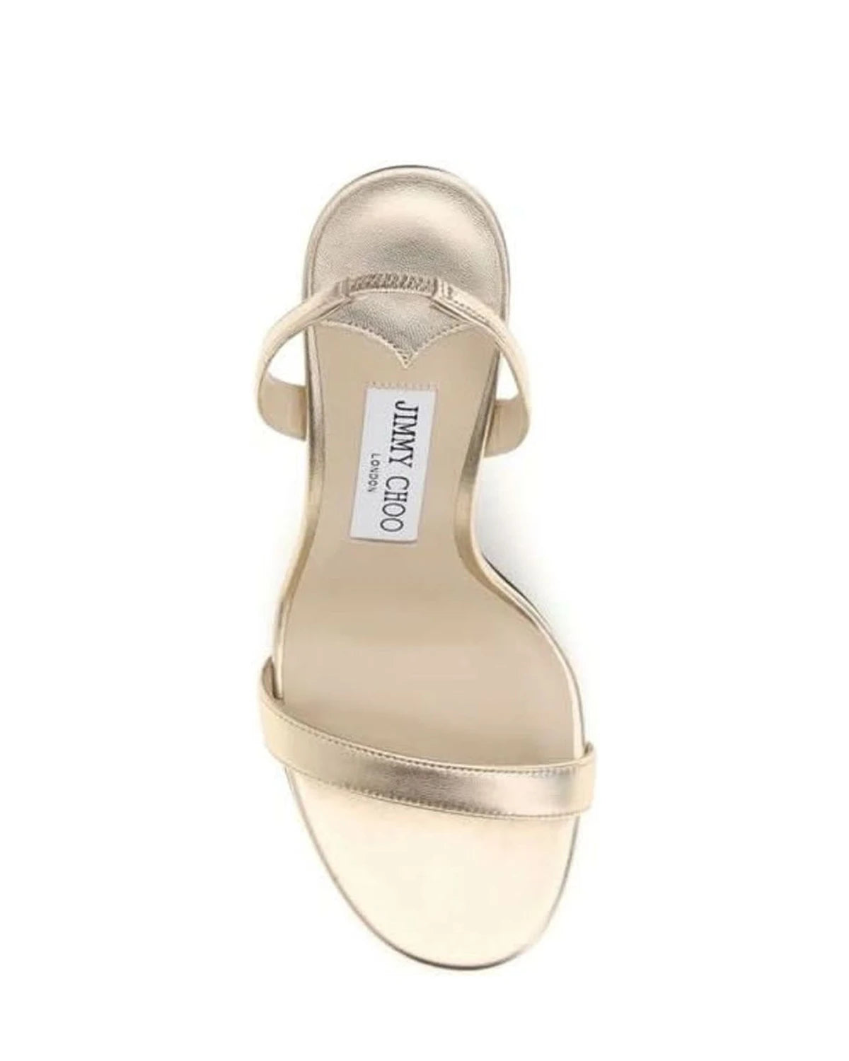 Jimmy Choo Gold Leather Calf Bos Taurus Stiletto Heel Sandals Glam Steals