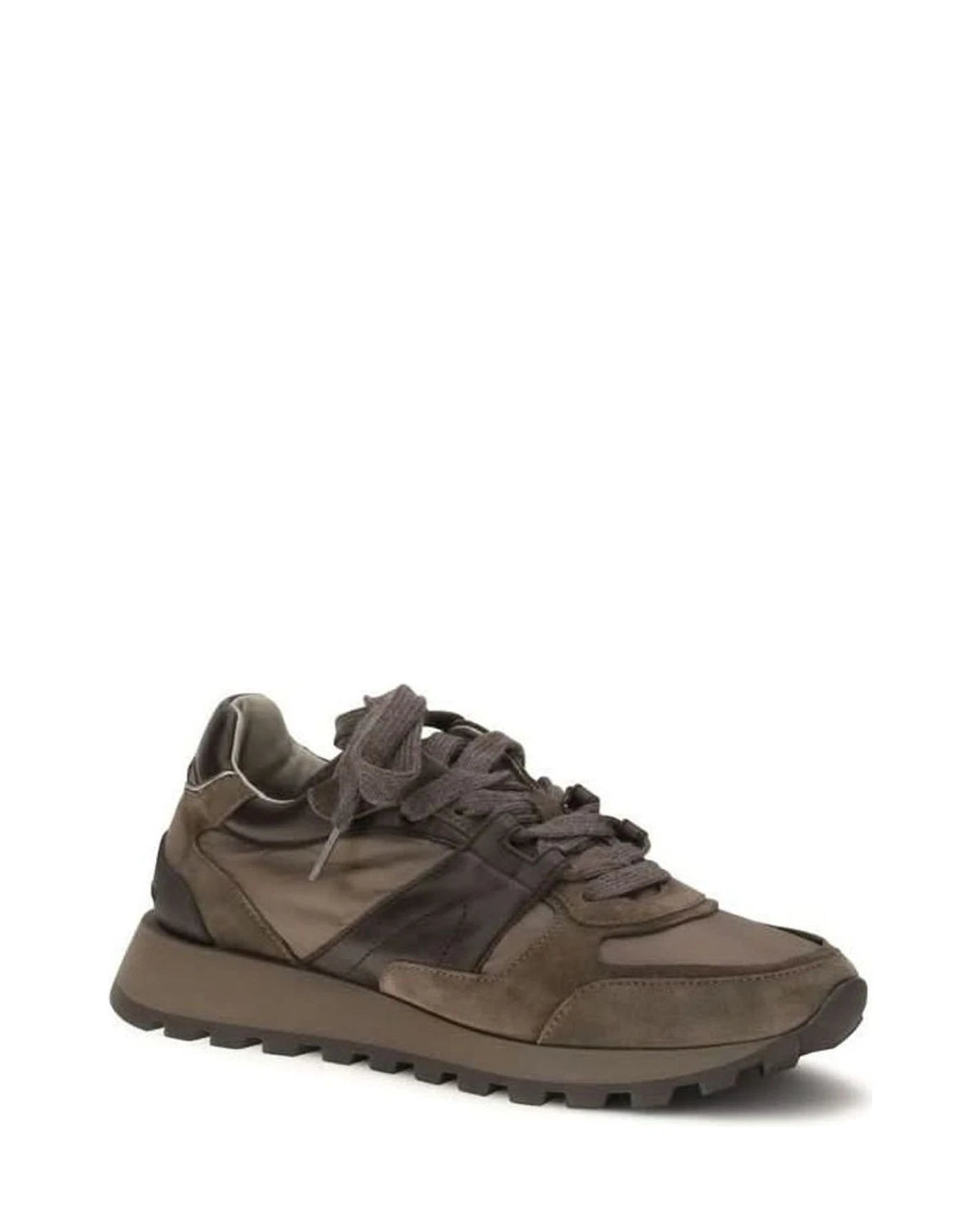 Brunello Cucinelli Brown Leather Calf Bos Taurus Athletic Sneakers Glam Steals
